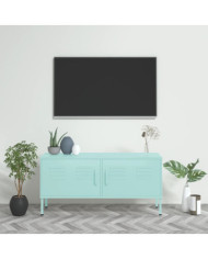 Meuble TV Vert menthe 105x35x50 cm Acier | Mobilier & Déco