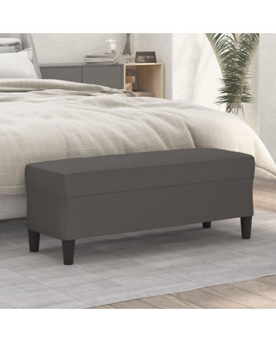 Banc Gris 100x35x41 cm Similicuir | Mobilier & Déco
