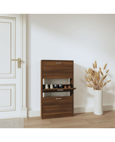 Armoire à chaussures Chêne marron 59x17x108cm Bois d'ingénierie | Mobilier & Déco