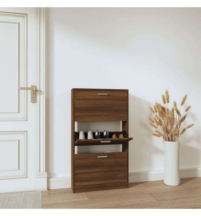 Armoire à chaussures Chêne marron 59x17x108cm Bois d'ingénierie | Mobilier & Déco