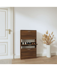 Armoire à chaussures Chêne marron 59x17x108cm Bois d'ingénierie | Mobilier & Déco