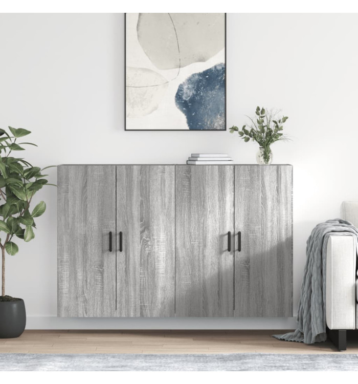 Armoires murales 2 pcs sonoma gris 69,5x34x90 cm | Mobilier & Déco