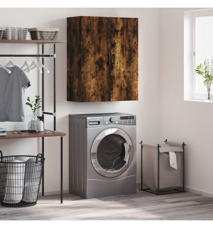 Armoire murale chêne fumé 69,5x34x90 cm | Mobilier & Déco