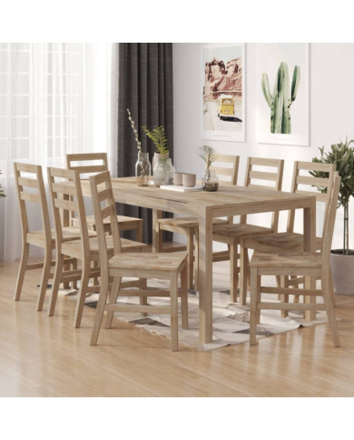 Chaises à manger lot de 8 Bois d'acacia massif | Mobilier & Déco