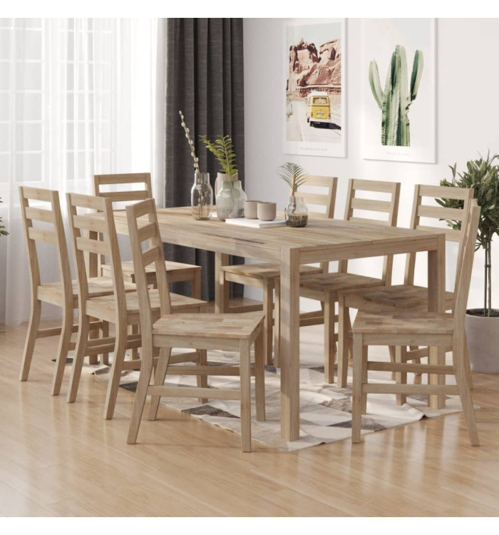 Chaises à manger lot de 8 Bois d'acacia massif | Mobilier & Déco