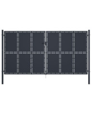 Portail de jardin Acier 400 x 200 cm Anthracite | Mobilier & Déco