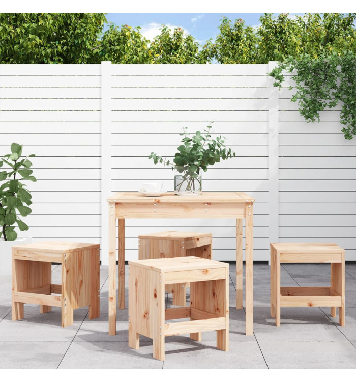 Ensemble à manger de jardin 5pcs bois massif de pin | Mobilier & Déco
