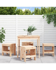 Ensemble à manger de jardin 5pcs bois massif de pin | Mobilier & Déco