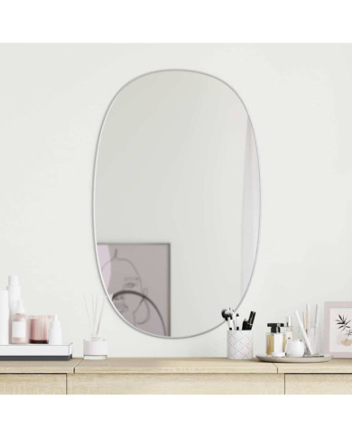Miroir mural Argenté 80x50 cm | Mobilier & Déco