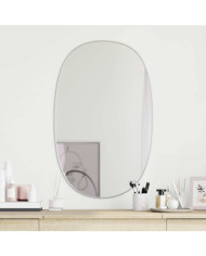 Miroir mural Argenté 80x50 cm | Mobilier & Déco