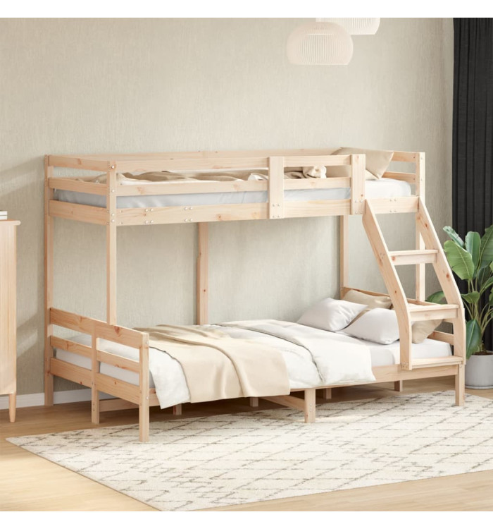 Lit superposé sans matelas 80x200/120x200 cm bois massif | Mobilier & Déco