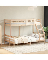 Lit superposé sans matelas 80x200/120x200 cm bois massif | Mobilier & Déco