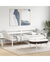 Lit de jour sans matelas blanc 80x200 cm bois de pin massif | Mobilier & Déco