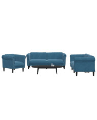 Ensemble de canapés 3 pcs bleu velours | Mobilier & Déco
