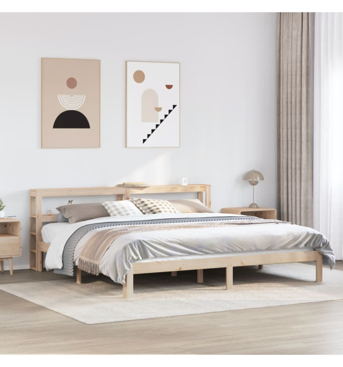 Cadre de lit avec tête de lit sans matelas 180x200 cm | Mobilier & Déco