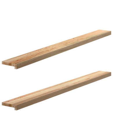 Appuis de fenêtre 2 pcs non traité 160x15x2cm bois chêne massif | Mobilier & Déco
