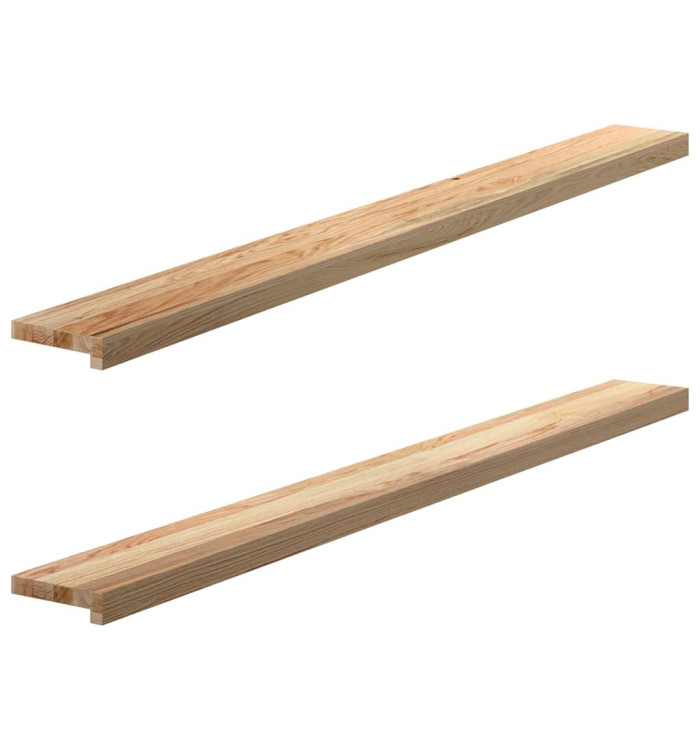 Appuis de fenêtre 2 pcs non traité 160x15x2cm bois chêne massif | Mobilier & Déco