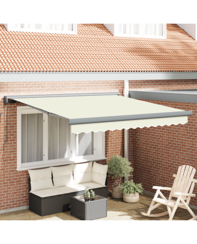 Auvent rétractable manuel crème 300x250 cm | Mobilier & Déco
