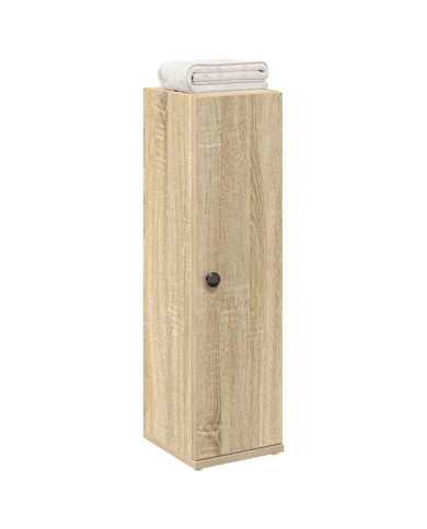 Meuble de salle de bain avec porte-rouleau chêne sonoma | Mobilier & Déco