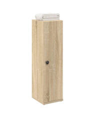 Meuble de salle de bain avec porte-rouleau chêne sonoma | Mobilier & Déco