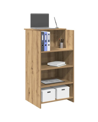 Bureau réception chêne artisanal 55x50x103,5 cm bois ingénierie | Mobilier & Déco
