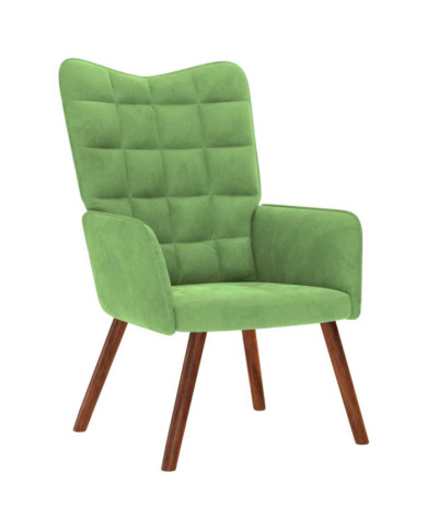 Chaise de relaxation Vert clair Velours | Mobilier & Déco