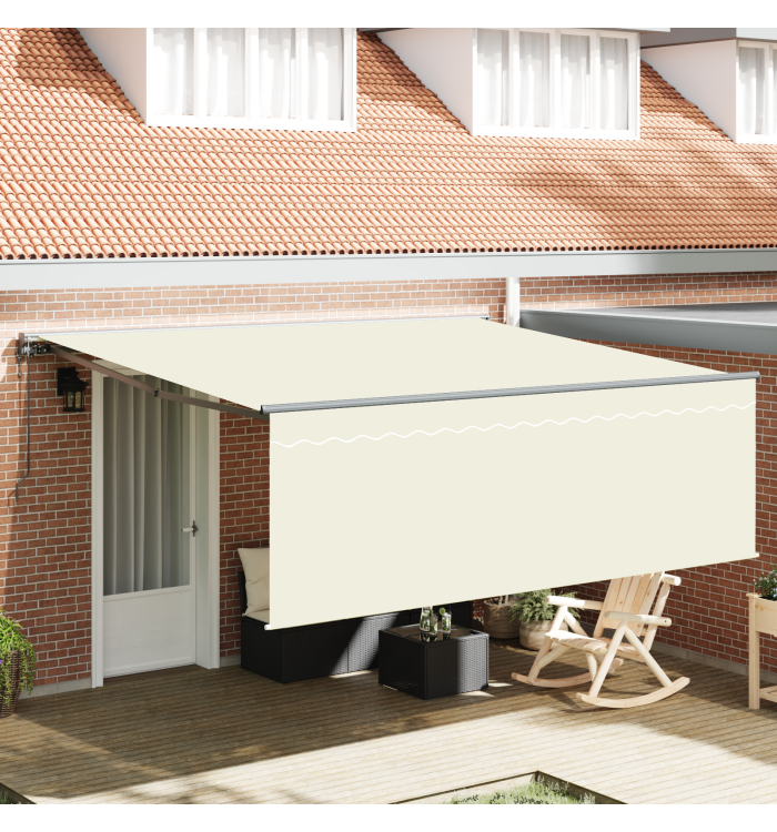 Store rétractable automatique crème 350x250 cm | Mobilier & Déco