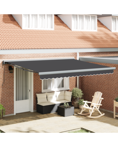 Auvent rétractable automatique anthracite 400x300 cm | Mobilier & Déco