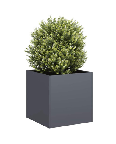 Jardinière anthracite 40x40x40 cm acier laminé à froid | Mobilier & Déco