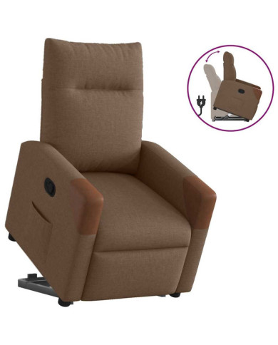 Fauteuil inclinable Marron Tissu | Mobilier & Déco
