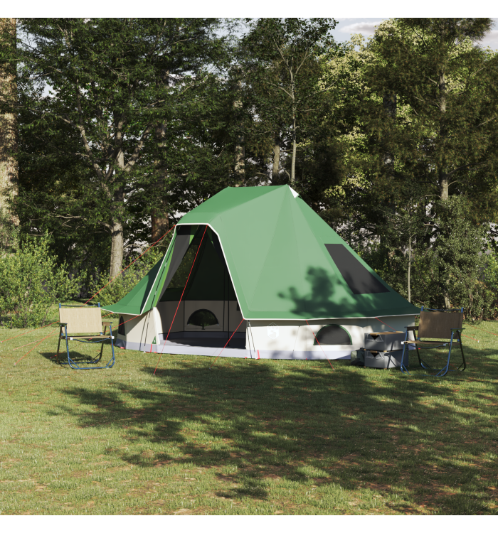 Tente familiale tipi verte pour 6 personnes imperméable | Mobilier & Déco