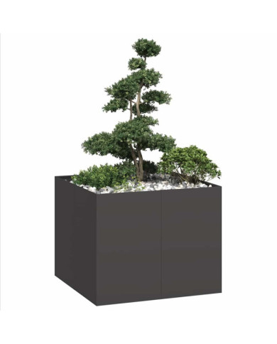 Jardinière noir 100x100x80 cm acier | Mobilier & Déco