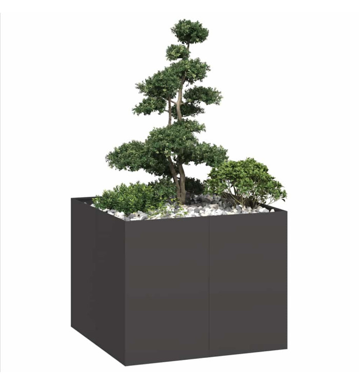 Jardinière noir 100x100x80 cm acier | Mobilier & Déco