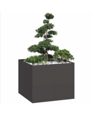 Jardinière noir 100x100x80 cm acier | Mobilier & Déco