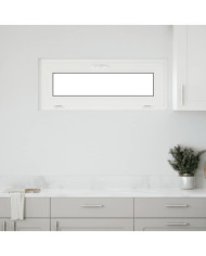 Fenêtre de sous-sol RISOR 100x40 cm inclinable 3 vitrages blanc | Mobilier & Déco