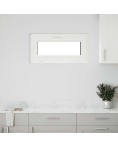 Fenêtre de sous-sol RISOR 80x40 cm inclinable 2 vitrages blanc | Mobilier & Déco