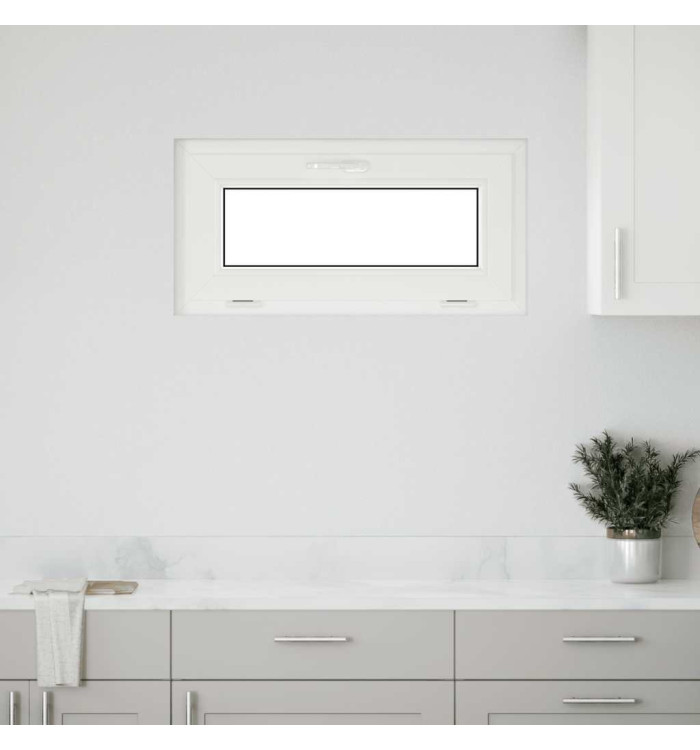 Fenêtre de sous-sol RISOR 80x40 cm inclinable 2 vitrages blanc | Mobilier & Déco