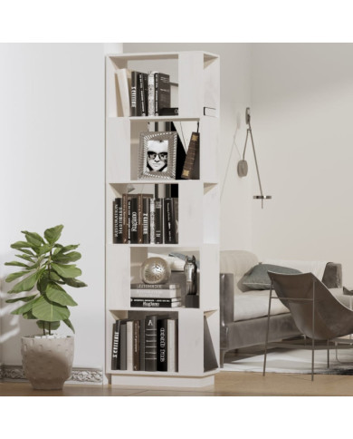 Bibliothèque/Séparateur de pièce Blanc 51x25x163,5cm Pin solide | Mobilier & Déco