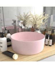 Lavabo rond de luxe Rose mat 40x15 cm Céramique | Mobilier & Déco