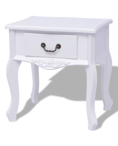 Table de chevet MDF Blanc | Mobilier & Déco