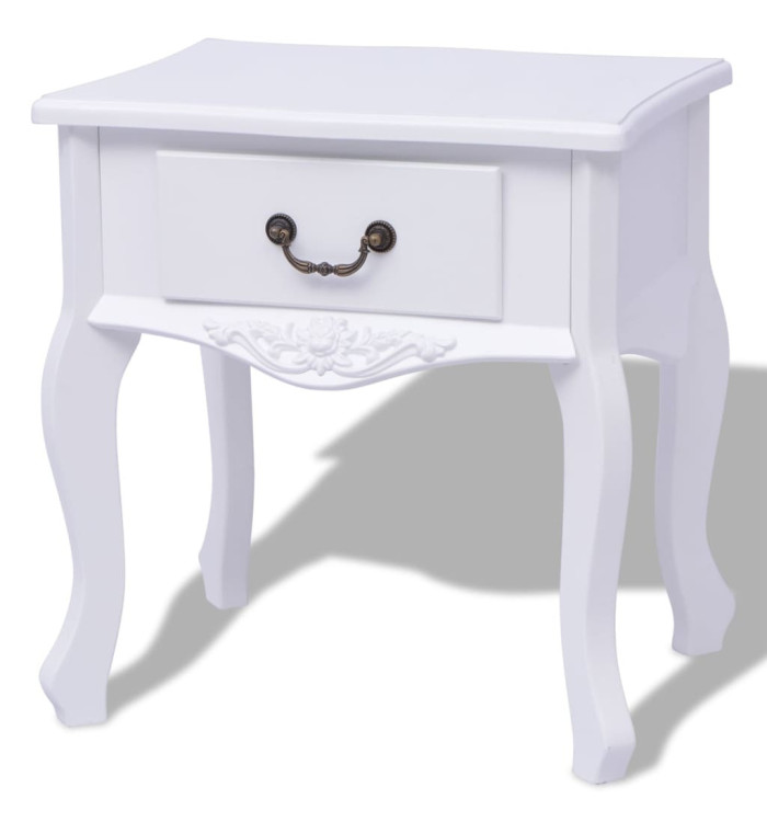 Table de chevet MDF Blanc | Mobilier & Déco