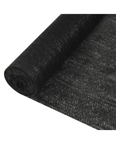 Filet brise-vue Noir 1,2x50 m PEHD 195 g/m² | Mobilier & Déco