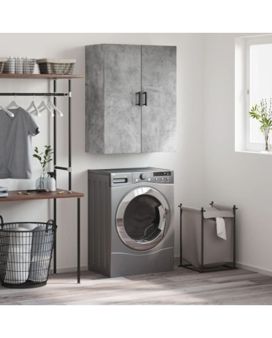 Armoire murale gris béton 69,5x34x90 cm | Mobilier & Déco