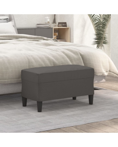 Banc Gris 70x35x41 cm Similicuir | Mobilier & Déco