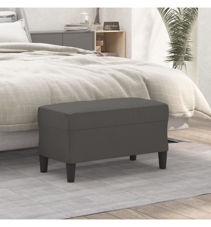 Banc Gris 70x35x41 cm Similicuir | Mobilier & Déco