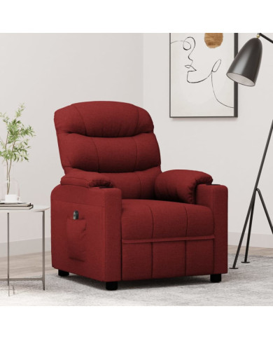 Fauteuil inclinable électrique Rouge bordeaux Tissu | Mobilier & Déco
