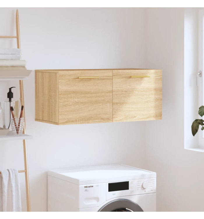 Armoire murale chêne sonoma 80x36,5x35 cm bois d'ingénierie | Mobilier & Déco