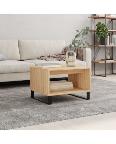 Table basse chêne sonoma 60x50x40 cm bois d'ingénierie | Mobilier & Déco