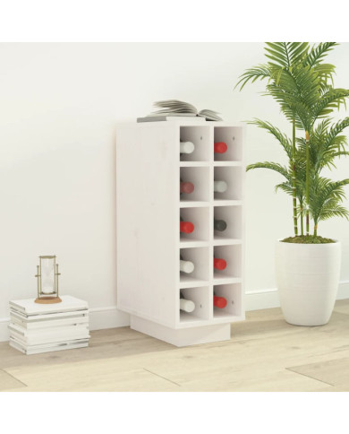 Armoire à vin Blanc 23x34x61 cm Bois de pin massif | Mobilier & Déco