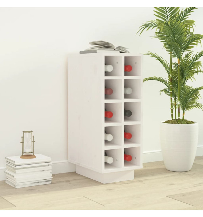 Armoire à vin Blanc 23x34x61 cm Bois de pin massif | Mobilier & Déco